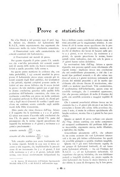 L'industria italiana del cemento rivista della Società incremento applicazioni cemento