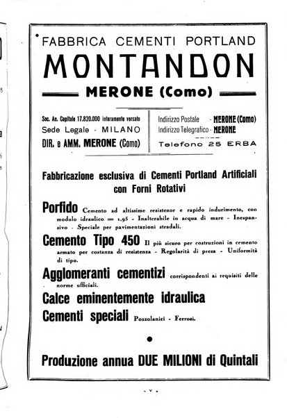 L'industria italiana del cemento rivista della Società incremento applicazioni cemento