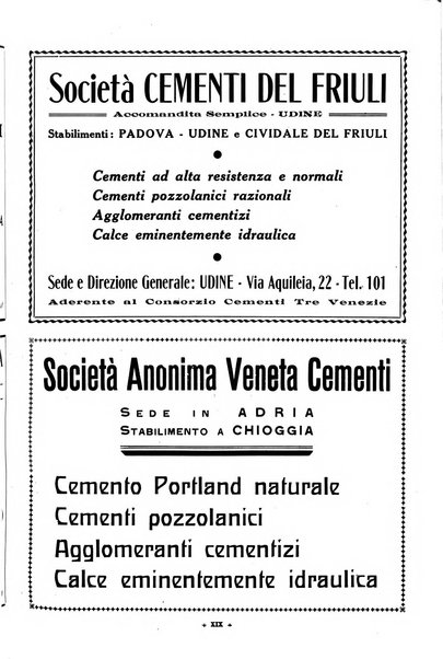 L'industria italiana del cemento rivista della Società incremento applicazioni cemento