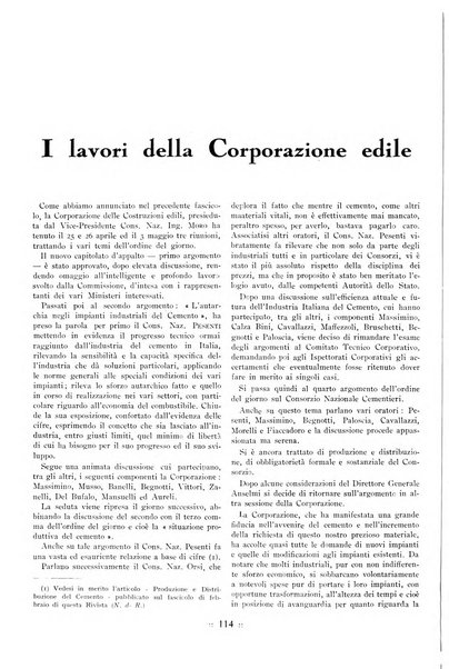 L'industria italiana del cemento rivista della Società incremento applicazioni cemento