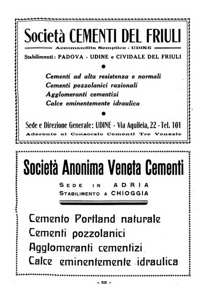 L'industria italiana del cemento rivista della Società incremento applicazioni cemento