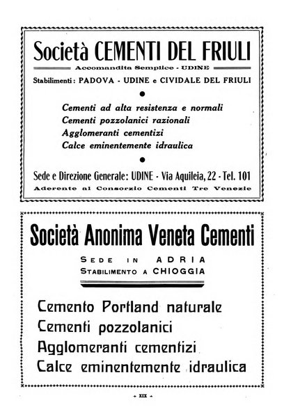 L'industria italiana del cemento rivista della Società incremento applicazioni cemento