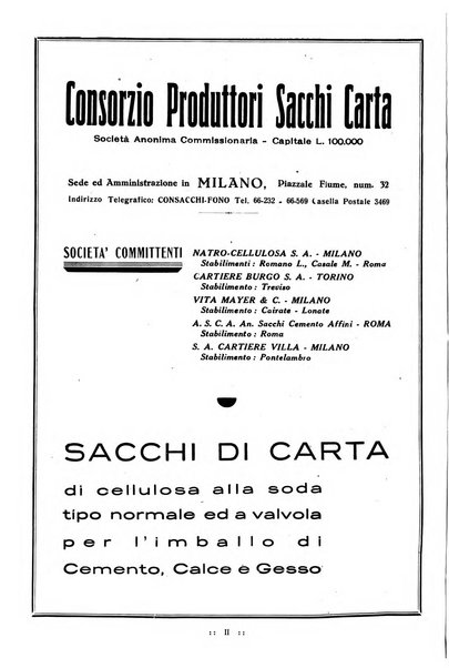 L'industria italiana del cemento rivista della Società incremento applicazioni cemento