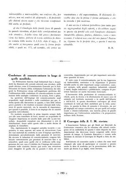 L'industria italiana del cemento rivista della Società incremento applicazioni cemento