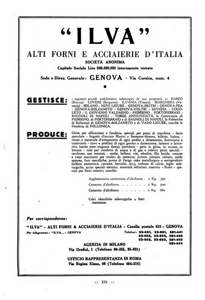 L'industria italiana del cemento rivista della Società incremento applicazioni cemento