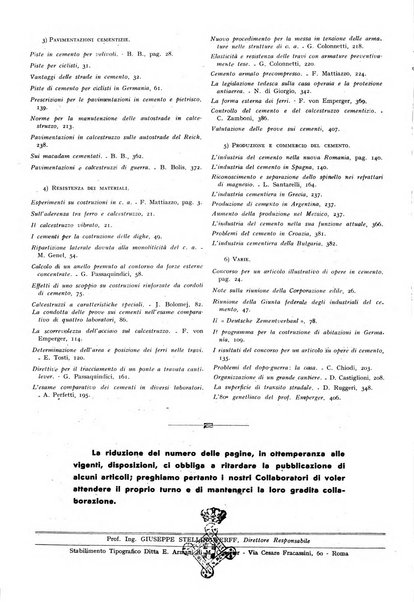 L'industria italiana del cemento rivista della Società incremento applicazioni cemento