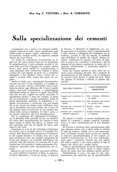 L'industria italiana del cemento rivista della Società incremento applicazioni cemento