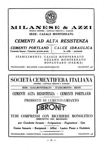 L'industria italiana del cemento rivista della Società incremento applicazioni cemento