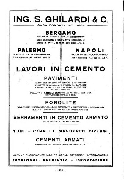 L'industria italiana del cemento rivista della Società incremento applicazioni cemento