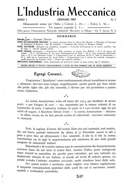 L'industria meccanica rivista quindicinale