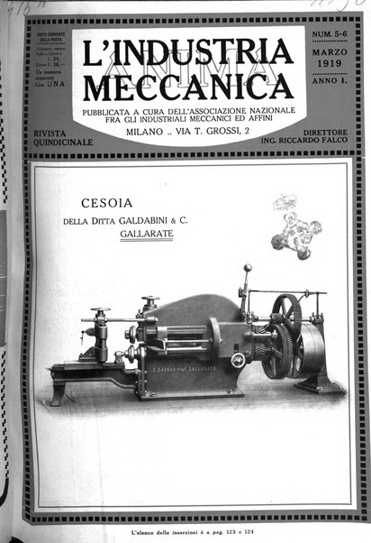 L'industria meccanica rivista quindicinale