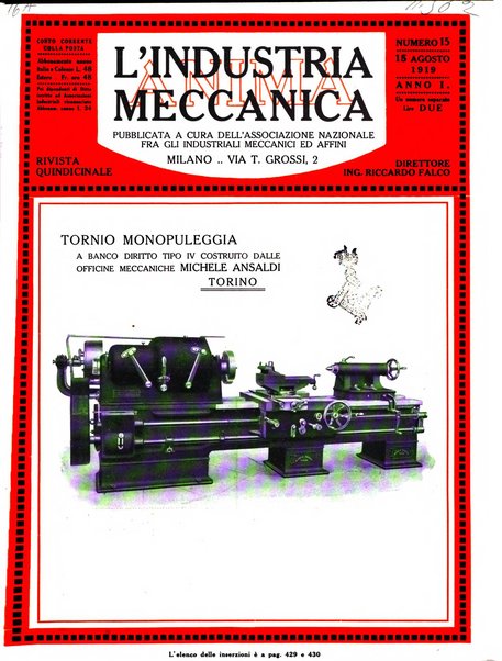 L'industria meccanica rivista quindicinale