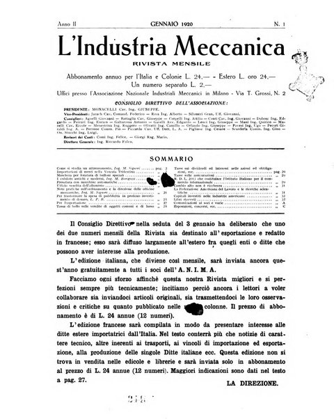 L'industria meccanica rivista quindicinale