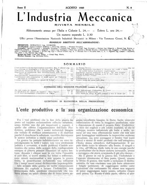 L'industria meccanica rivista quindicinale