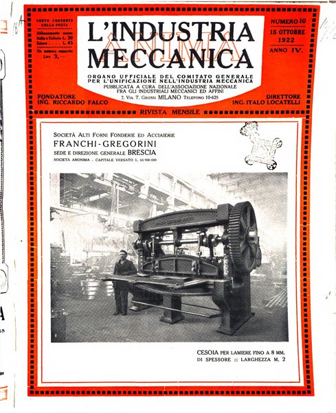 L'industria meccanica rivista quindicinale