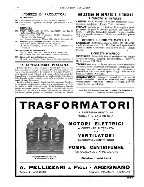 L'industria meccanica rivista quindicinale