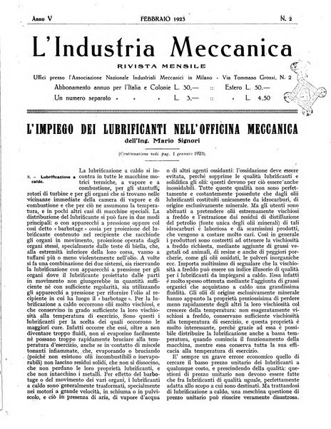 L'industria meccanica rivista quindicinale