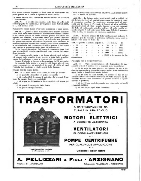 L'industria meccanica rivista quindicinale