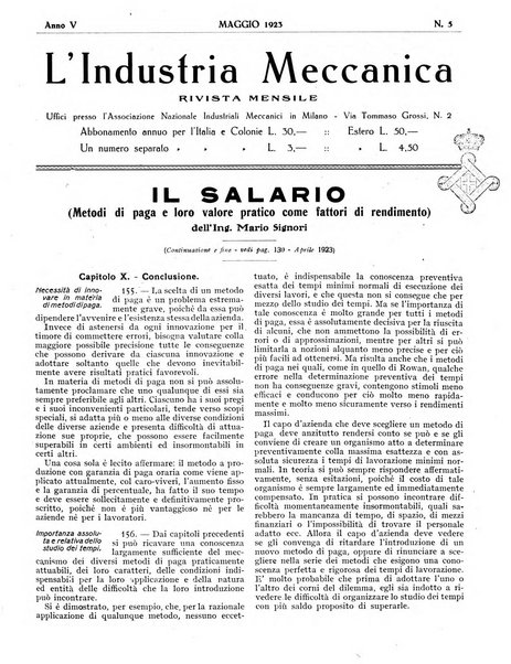 L'industria meccanica rivista quindicinale