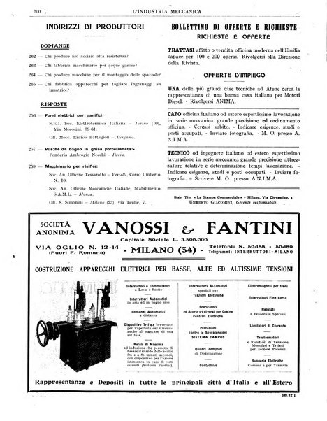 L'industria meccanica rivista quindicinale