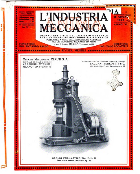 L'industria meccanica rivista quindicinale