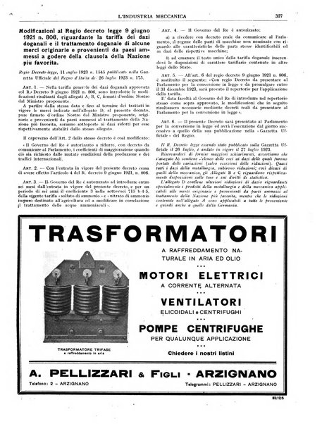 L'industria meccanica rivista quindicinale