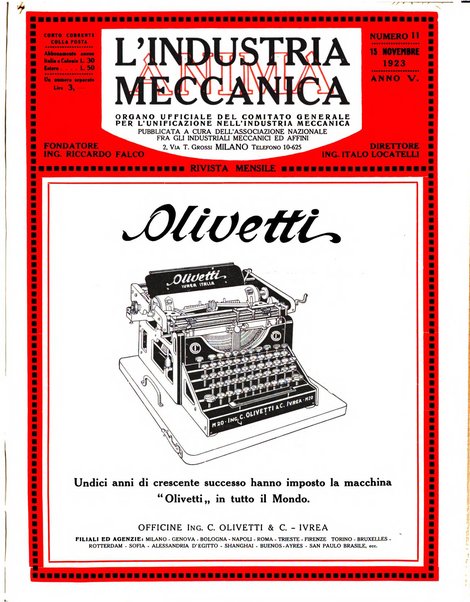 L'industria meccanica rivista quindicinale