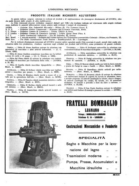 L'industria meccanica rivista quindicinale