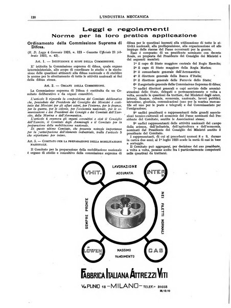 L'industria meccanica rivista quindicinale