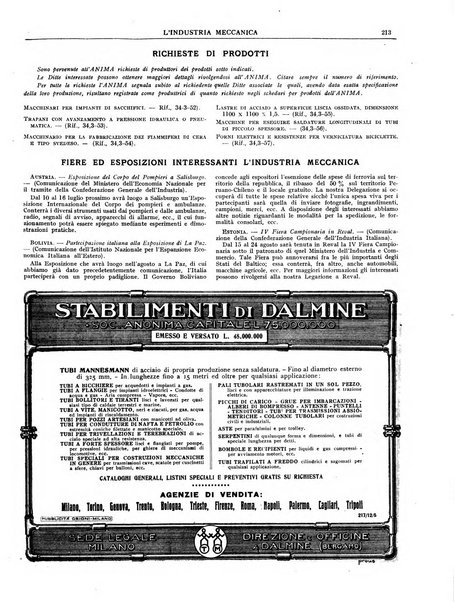 L'industria meccanica rivista quindicinale