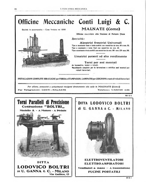 L'industria meccanica rivista quindicinale