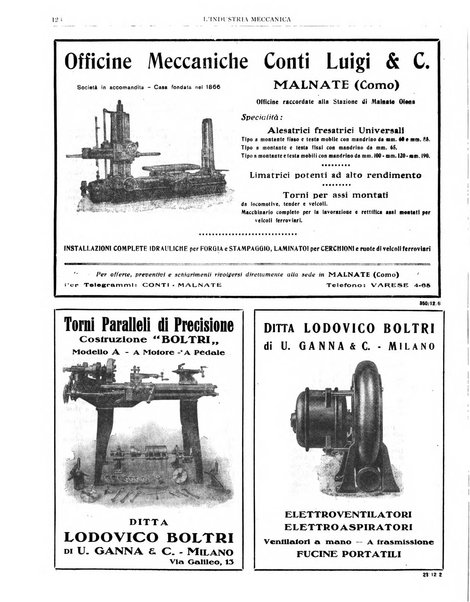 L'industria meccanica rivista quindicinale