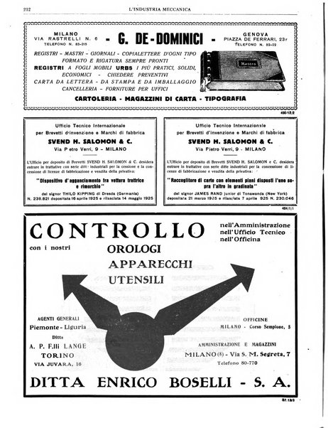 L'industria meccanica rivista quindicinale