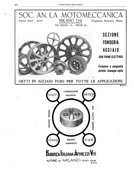 L'industria meccanica rivista quindicinale