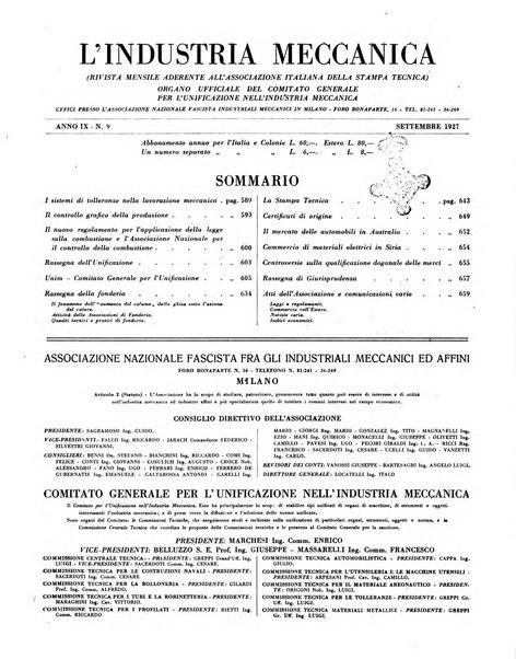 L'industria meccanica rivista quindicinale