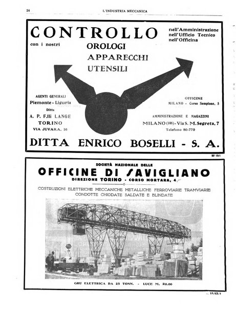 L'industria meccanica rivista quindicinale