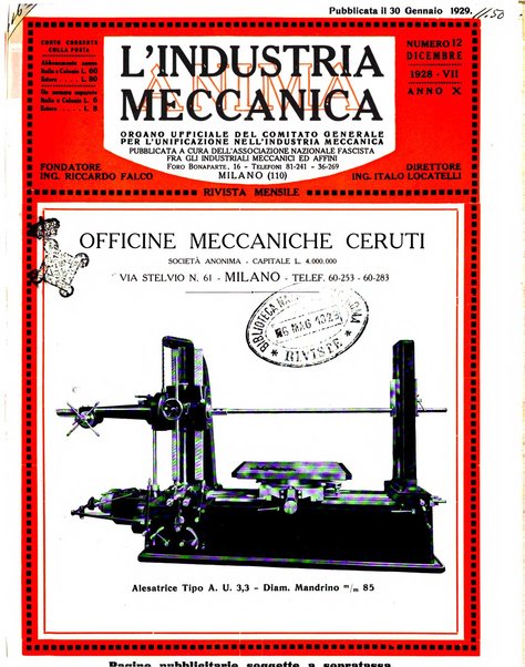 L'industria meccanica rivista quindicinale