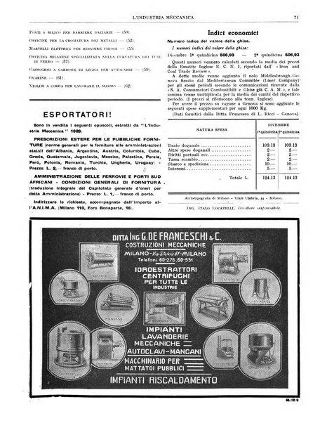 L'industria meccanica rivista quindicinale