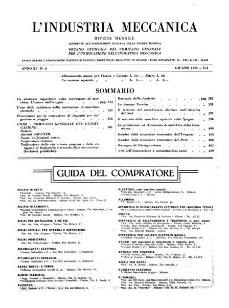 L'industria meccanica rivista quindicinale