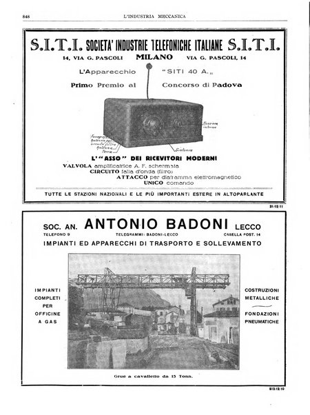 L'industria meccanica rivista quindicinale