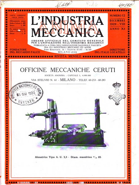 L'industria meccanica rivista quindicinale