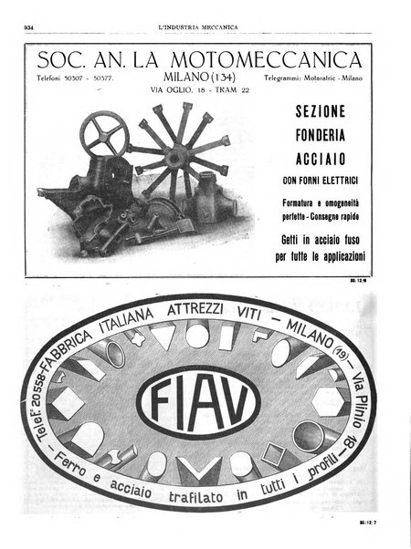 L'industria meccanica rivista quindicinale