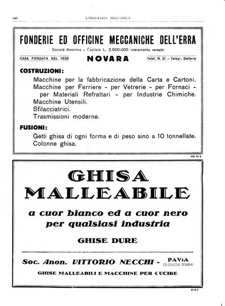 L'industria meccanica rivista quindicinale