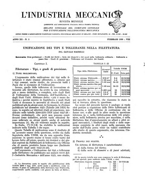 L'industria meccanica rivista quindicinale