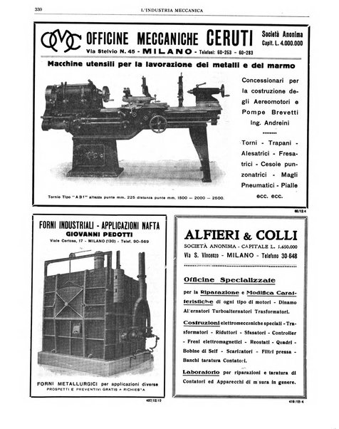 L'industria meccanica rivista quindicinale