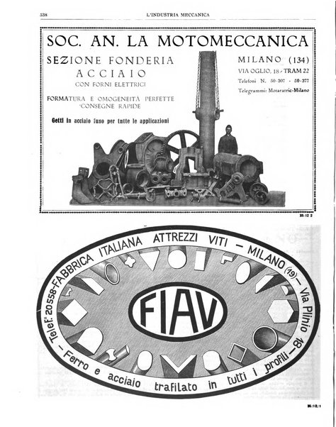 L'industria meccanica rivista quindicinale