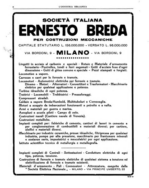 L'industria meccanica rivista quindicinale