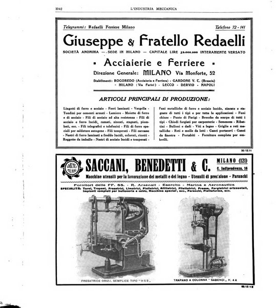 L'industria meccanica rivista quindicinale