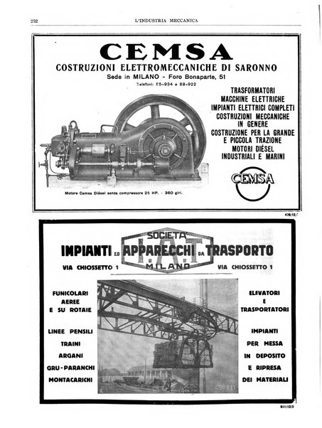 L'industria meccanica rivista quindicinale