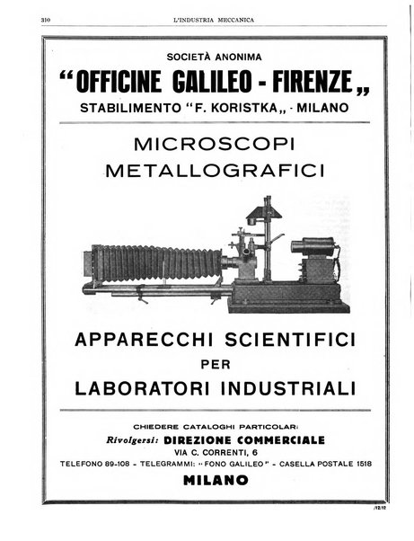 L'industria meccanica rivista quindicinale